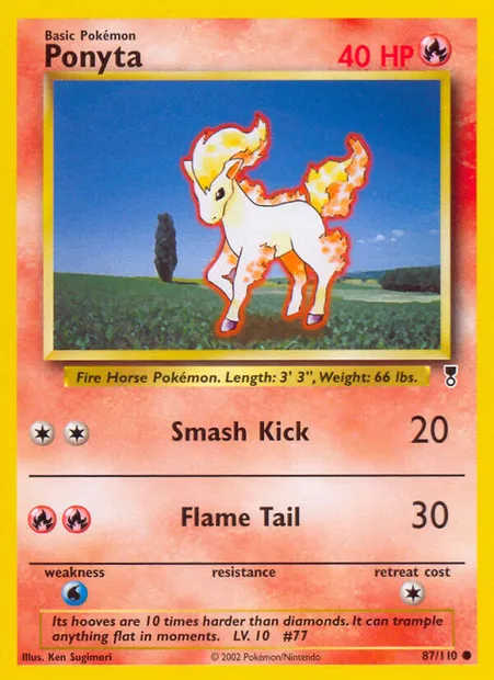 Ponyta, Pokémon card LC 87 — Legendary Collection set