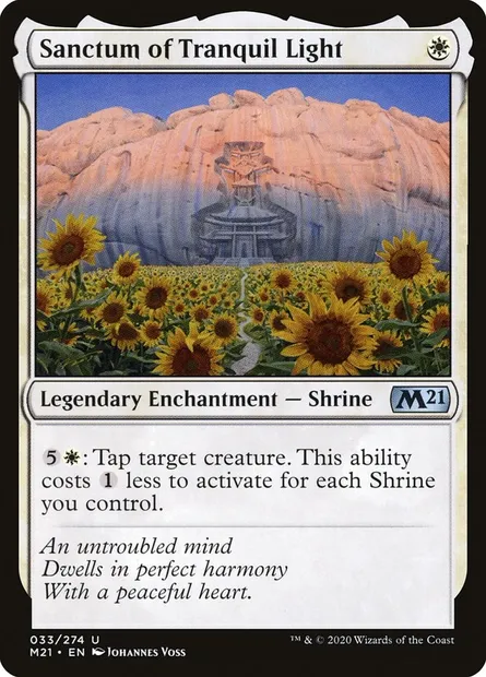 Sanctum of Tranquil Light, Magic card M21 33 — Core Set 2021 set