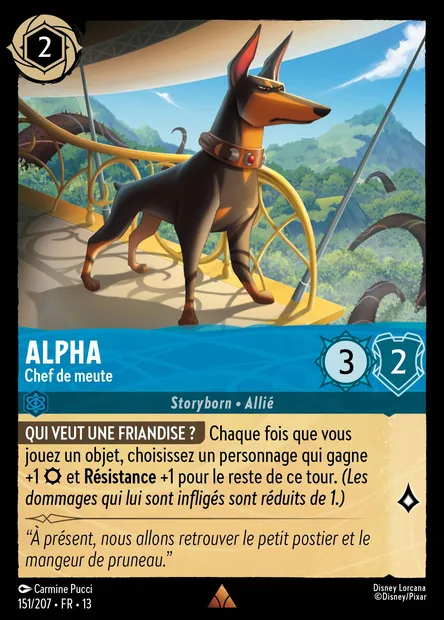 Alpha - Chef de meute, carte Disney Lorcana CH13-151 — extension Invasion Epineuse!