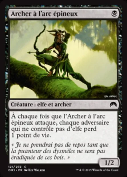 Archer à l'arc épineux, carte Magic ORI 121 — extension Magic Origines