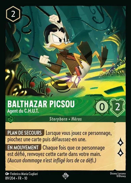 Balthazar Picsou - Agent du C.H.U.T., carte Disney Lorcana CH10-089 — extension Lueurs dans les Profondeurs