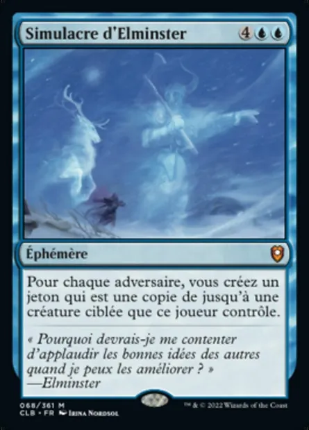 Simulacre d'Elminster, carte Magic CLB 68 — extension Commander Légendes : la bataille de la Porte de Baldur