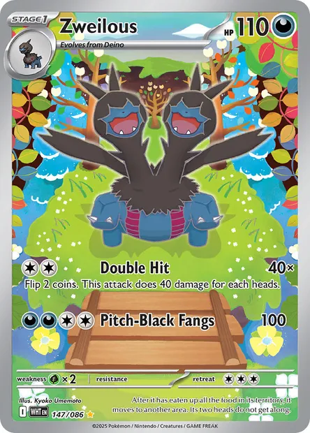 Zweilous, Pokémon card WHT 147 — White Flare set