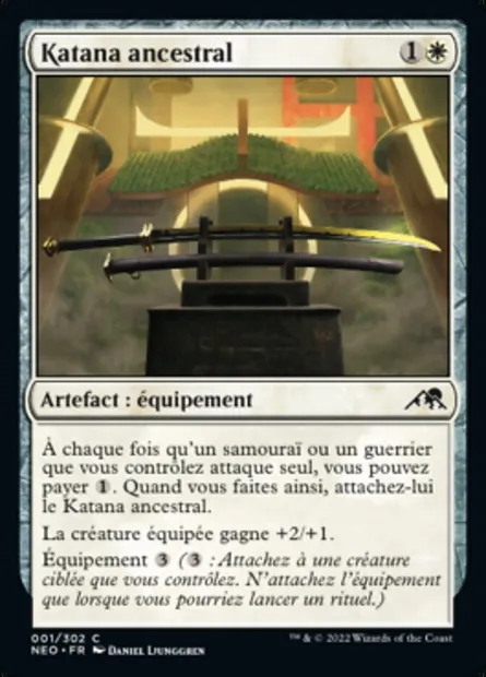 Katana ancestral, carte Magic NEO 1 — extension Kamigawa: La Dynastie Néon