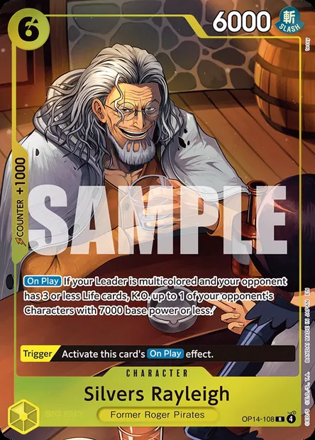 Silvers Rayleigh, One Piece card OP14-108 — THE AZURE SEA’S SEVEN set