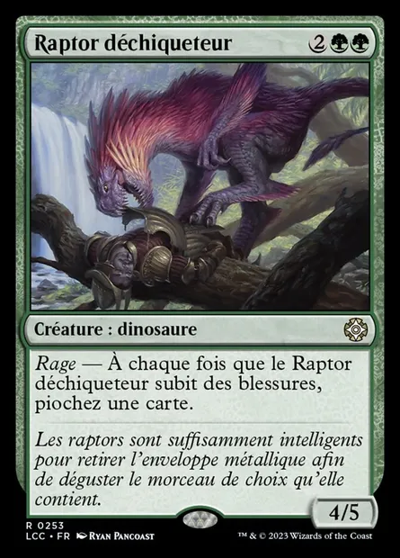 Raptor déchiqueteur, carte Magic LCC 253 — extension The Lost Caverns of Ixalan Commander