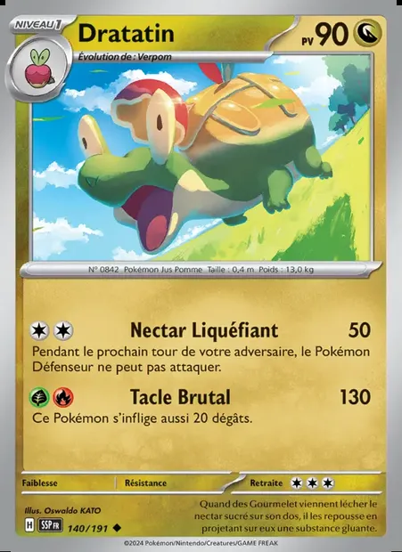 Dratatin, carte Pokémon SSP 140 — extension Étincelles Déferlantes