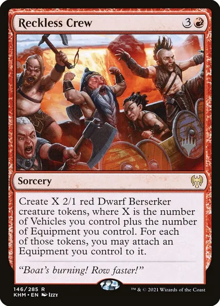 Reckless Crew, Magic card PKHM 146p — Kaldheim Promos set