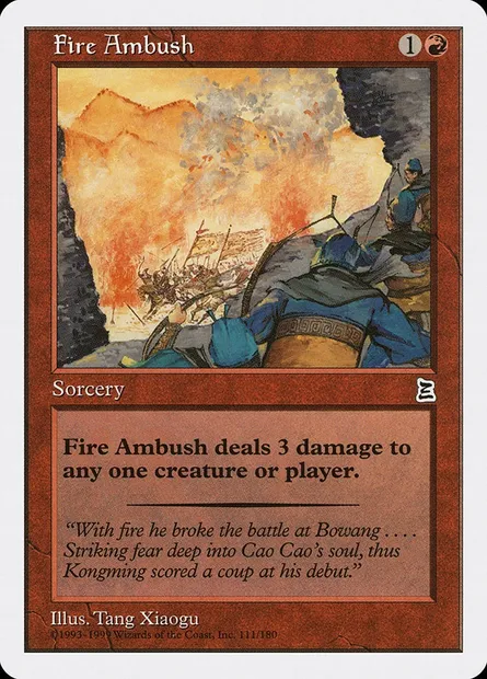 Fire Ambush, carte Magic PTK 111 — extension Portal Three Kingdoms