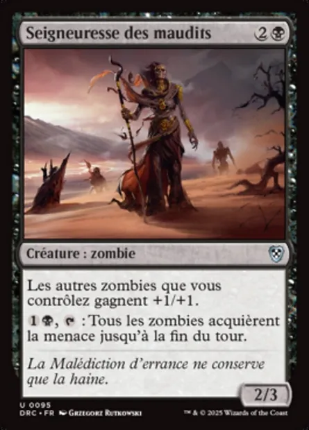 Seigneuresse des maudits, carte Magic DRC 95 — extension Aetherdrift Commander