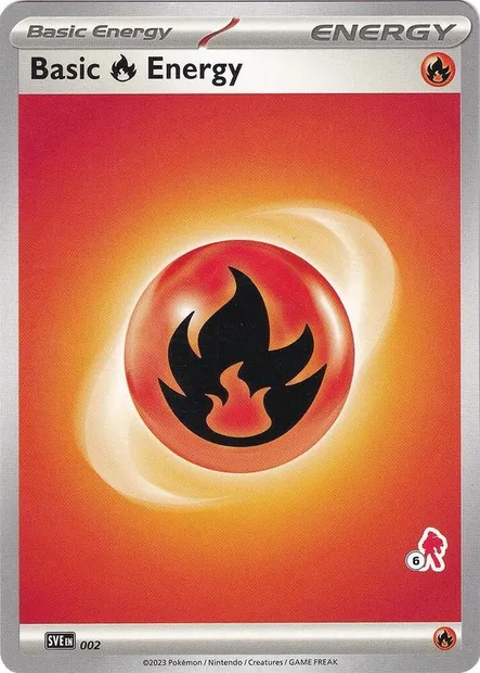 Basic Fire Energy, Pokémon card BA24 002-6 — Battle Academy 2024 set