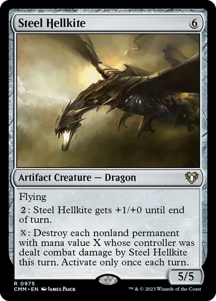 Steel Hellkite, Magic card CMM 975 — Commander Masters set