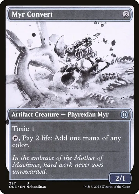 Myr Convert, Magic card ONE 297 — Phyrexia: All Will Be One set