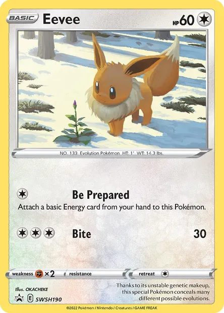 Eevee, Pokémon card SWSH 190 — SWSH Black Star Promos set