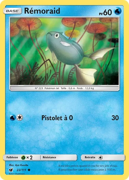 Rémoraid, carte Pokémon CIN 22 — extension Invasion Carmin