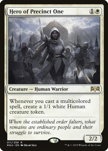 Hero of Precinct One, Magic card PRNA 11p — Ravnica Allegiance Promos set