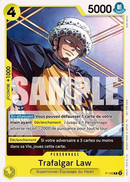 Trafalgar Law, carte One Piece P-155 — extension Carte promo