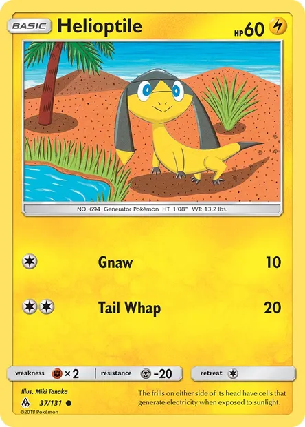 Helioptile, Pokémon card FLI 37 — Forbidden Light set