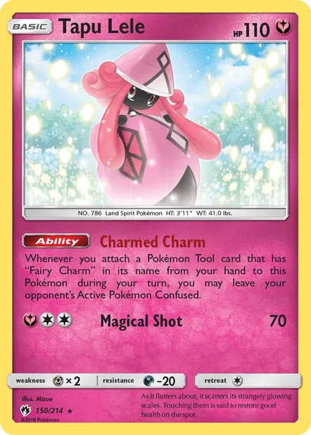 Tapu Lele, Pokémon card LOT 150 — Lost Thunder set