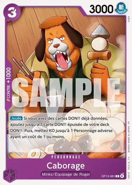 Caborage, carte One Piece OP13-061 — extension SUCCESSEURS