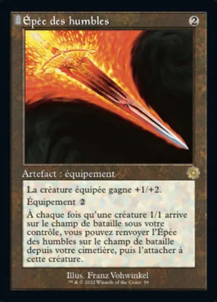Épée des humbles, carte Magic BRR 59 — extension The Brothers' War Retro Artifacts