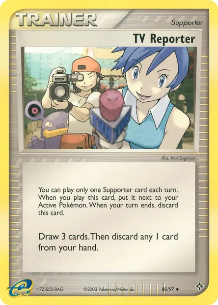 TV Reporter, Pokémon card DR 88 — Dragon set