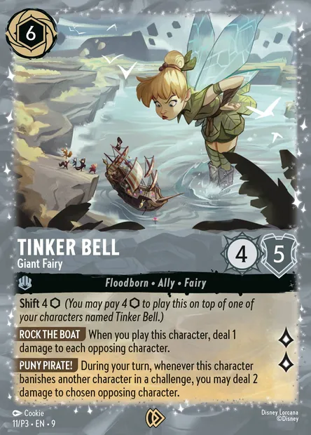 Tinker Bell - Giant Fairy, Disney Lorcana card P3-011 — P3 set