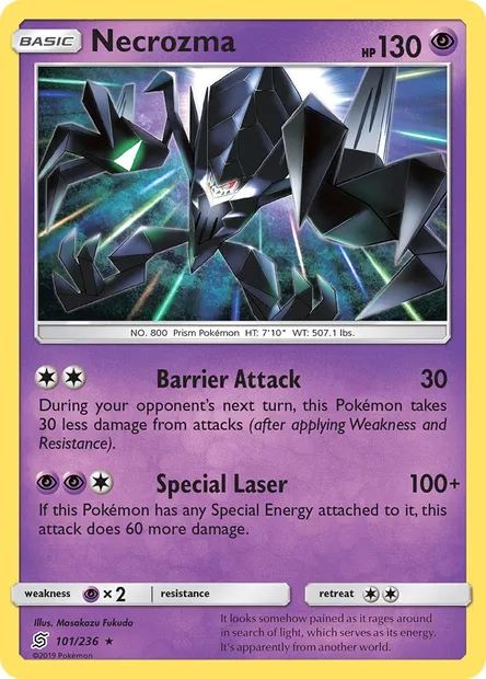 Necrozma, Pokémon card UNM 101 — Unified Minds set