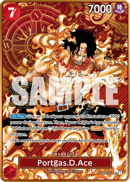 Portgas.D.Ace, One Piece card OP02-013 — PARAMOUNT WAR set