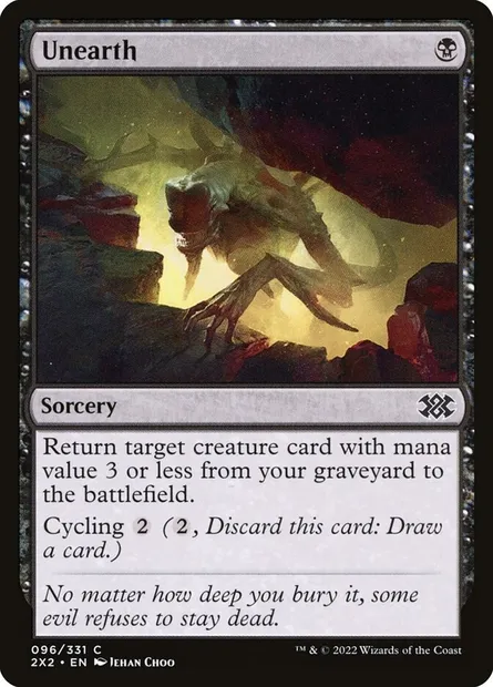 Unearth, Magic card 2X2 96 — Double Masters 2022 set