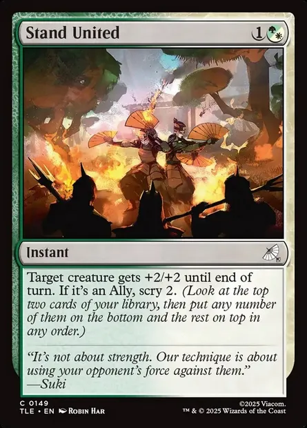 Stand United, Magic card TLE 149 — Avatar: The Last Airbender Eternal set