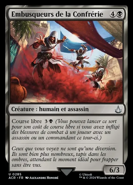 Embusqueurs de la Confrérie, carte Magic ACR 285 — extension Assassin's Creed