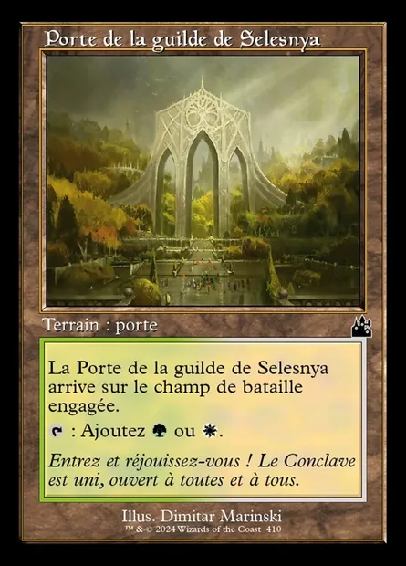 Porte de la guilde de Selesnya, carte Magic RVR 410 — extension Ravnica Remastered