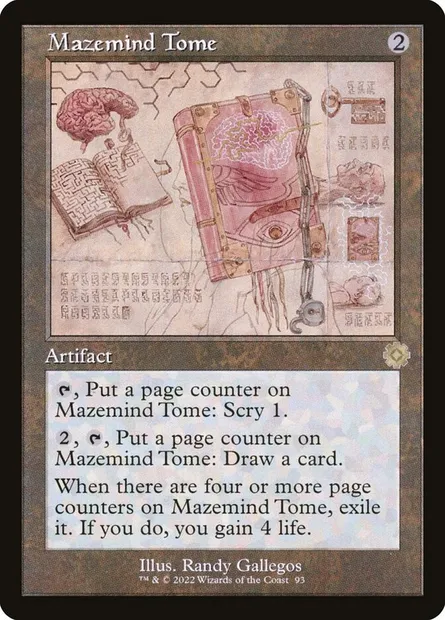Mazemind Tome, Magic card BRR 93 — The Brothers' War Retro Artifacts set