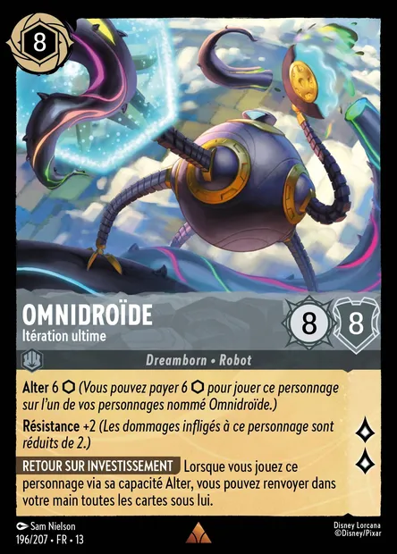 Omnidroïde - Itération ultime, carte Disney Lorcana CH13-196 — extension Invasion Epineuse!