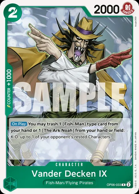 Vander Decken IX, carte One Piece OP06-033 — extension ONE PIECE CARD THE BEST