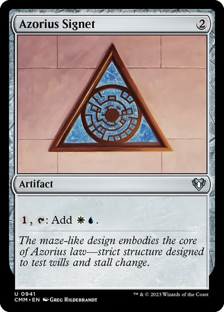 Azorius Signet, Magic card CMM 941 — Commander Masters set