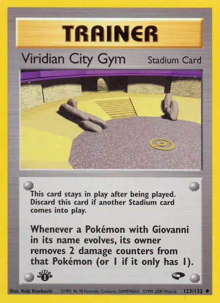 Viridian City Gym, carte Pokémon GC 123 — extension Gym Challenge