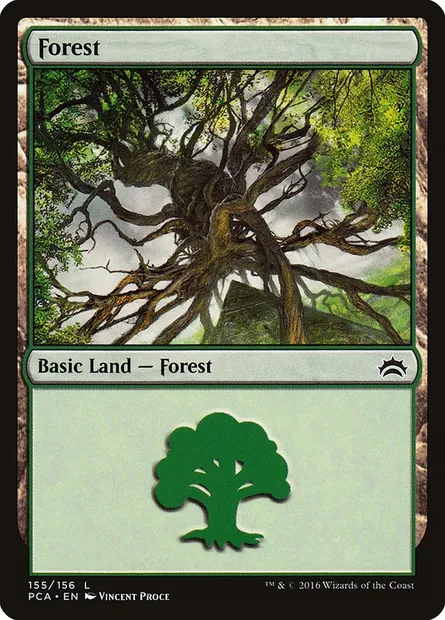 Forest, Magic card PCA 155 — Planechase Anthology set