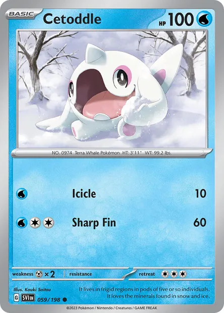 Cetoddle, Pokémon card SVI 059 — Scarlet & Violet set
