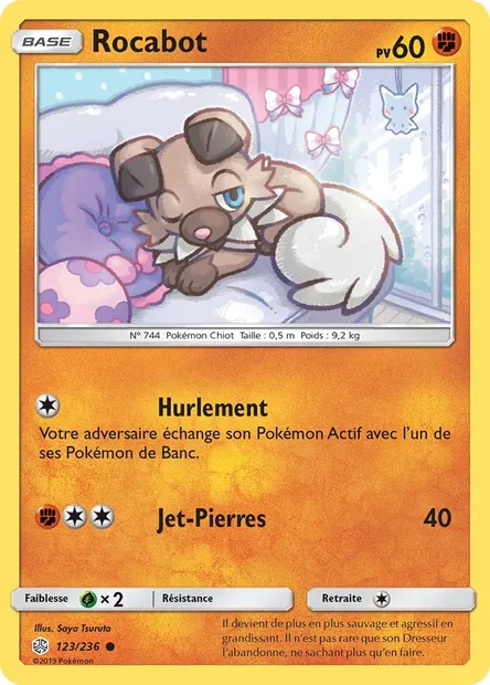 Rocabot, carte Pokémon CEC 123 — extension Éclipse Cosmique
