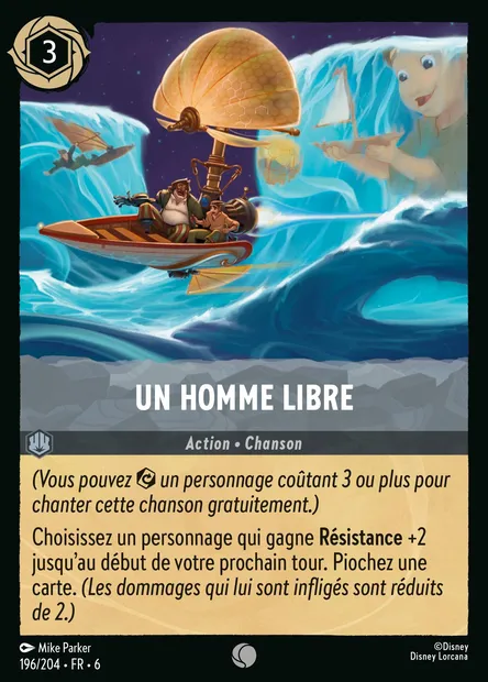 Un homme libre, carte Disney Lorcana CH6-196 — extension La Mer Azurite
