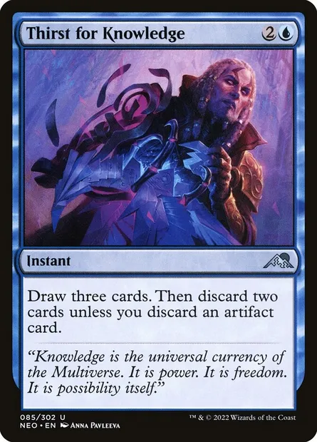 Thirst for Knowledge, Magic card NEO 85 — Kamigawa: Neon Dynasty set
