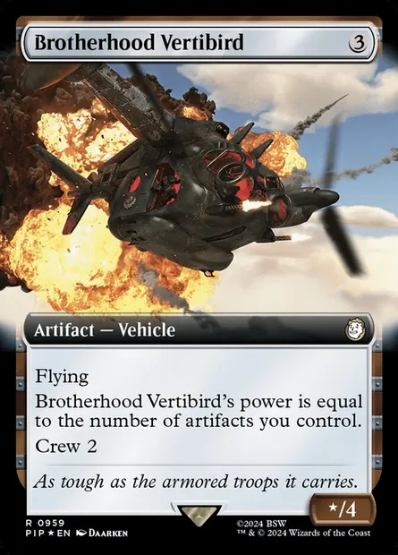 Brotherhood Vertibird, Magic card PIP 959 — Fallout set