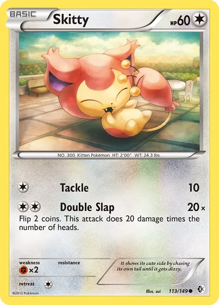 Skitty, Pokémon card BCR 113 — Boundaries Crossed set