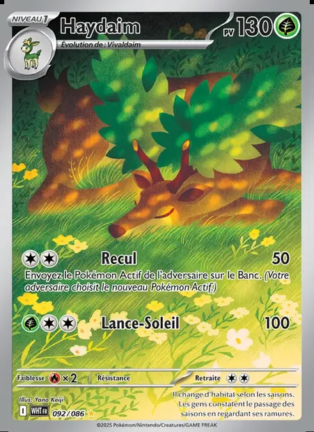 Haydaim, carte Pokémon WHT 092 — extension Flamme Blanche