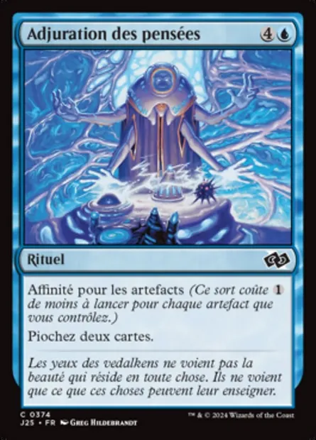 Adjuration des pensées, carte Magic J25 374 — extension Foundations Jumpstart