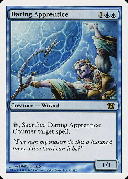 Daring Apprentice, Magic card 8ED 73 — Eighth Edition set