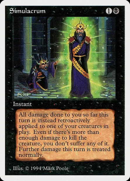Simulacre, carte Magic SUM 130 — extension Summer Magic / Edgar