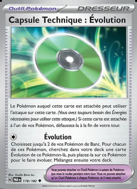 Capsule Technique : Évolution, carte Pokémon PAR 178 — extension Faille Paradoxe